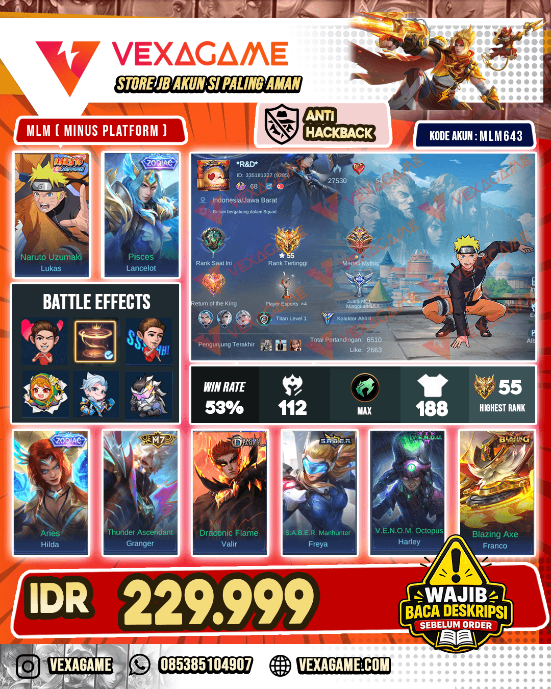 Lukas Naruto | 2 Zodiac | Tas Tas Merah
