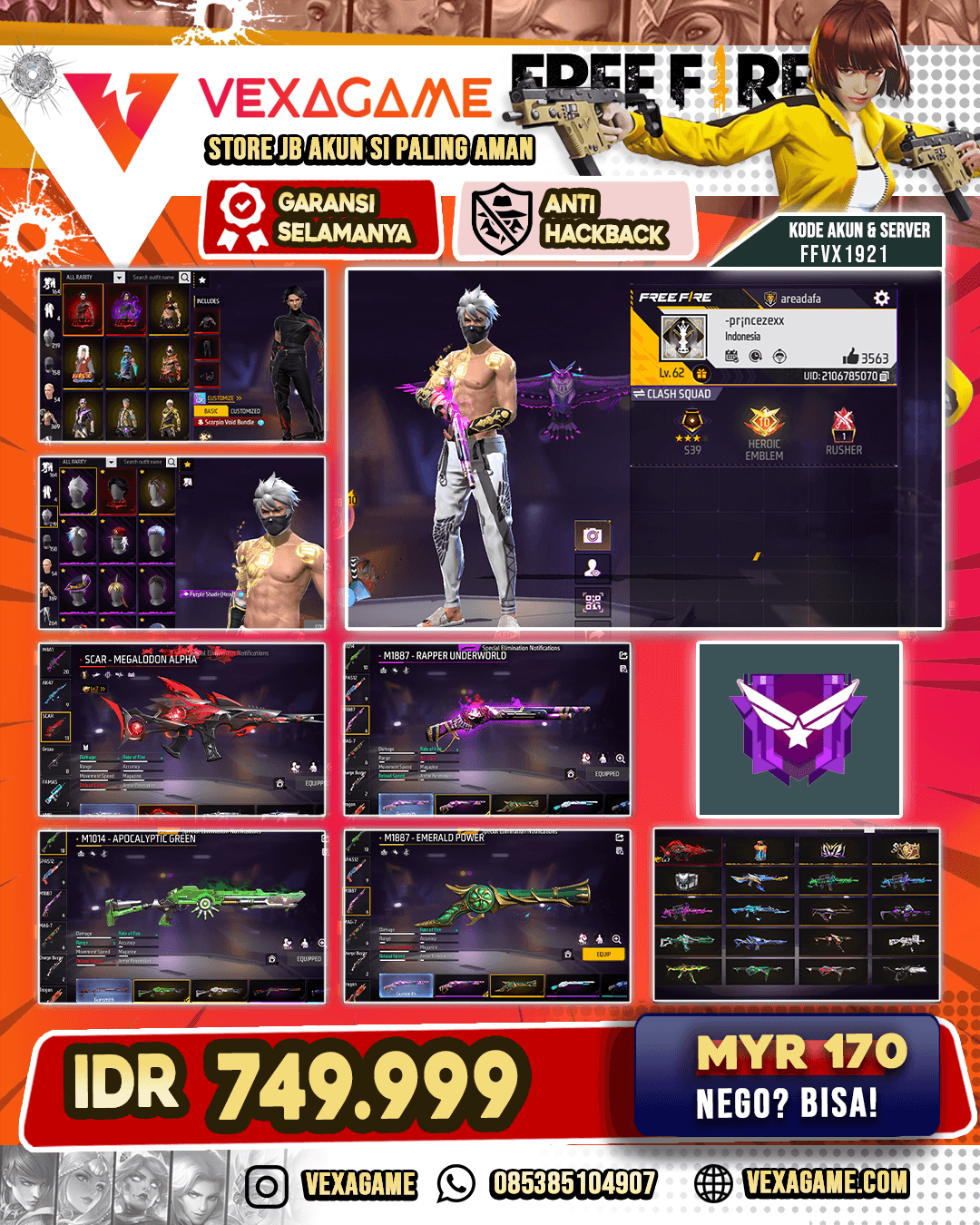 2 Bundle Void | Rambut Kakashi ON | Nyeker ON | SCAR EVO MAX | SG Panjang 2 Rasa | SG Rapper X Terompet