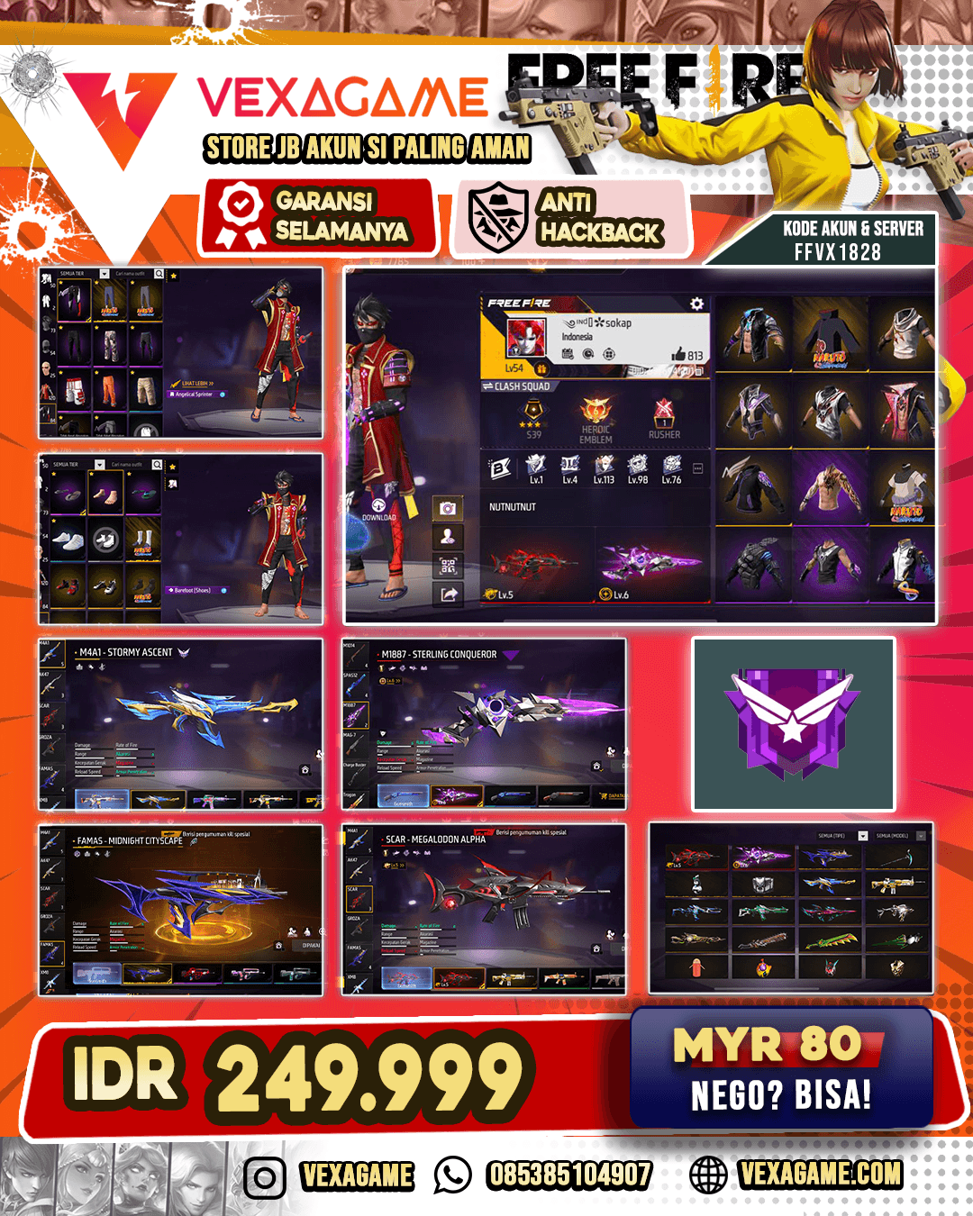 SCAR EVO X SG2 EVO BUNDLE ITACHI | BUNDLE OROCHIMARU | ANGEL MERAH | CELANA BUNNY RINGLEADER | ANIMASI KEDATANGAN ON | ANIMASI KILL ON