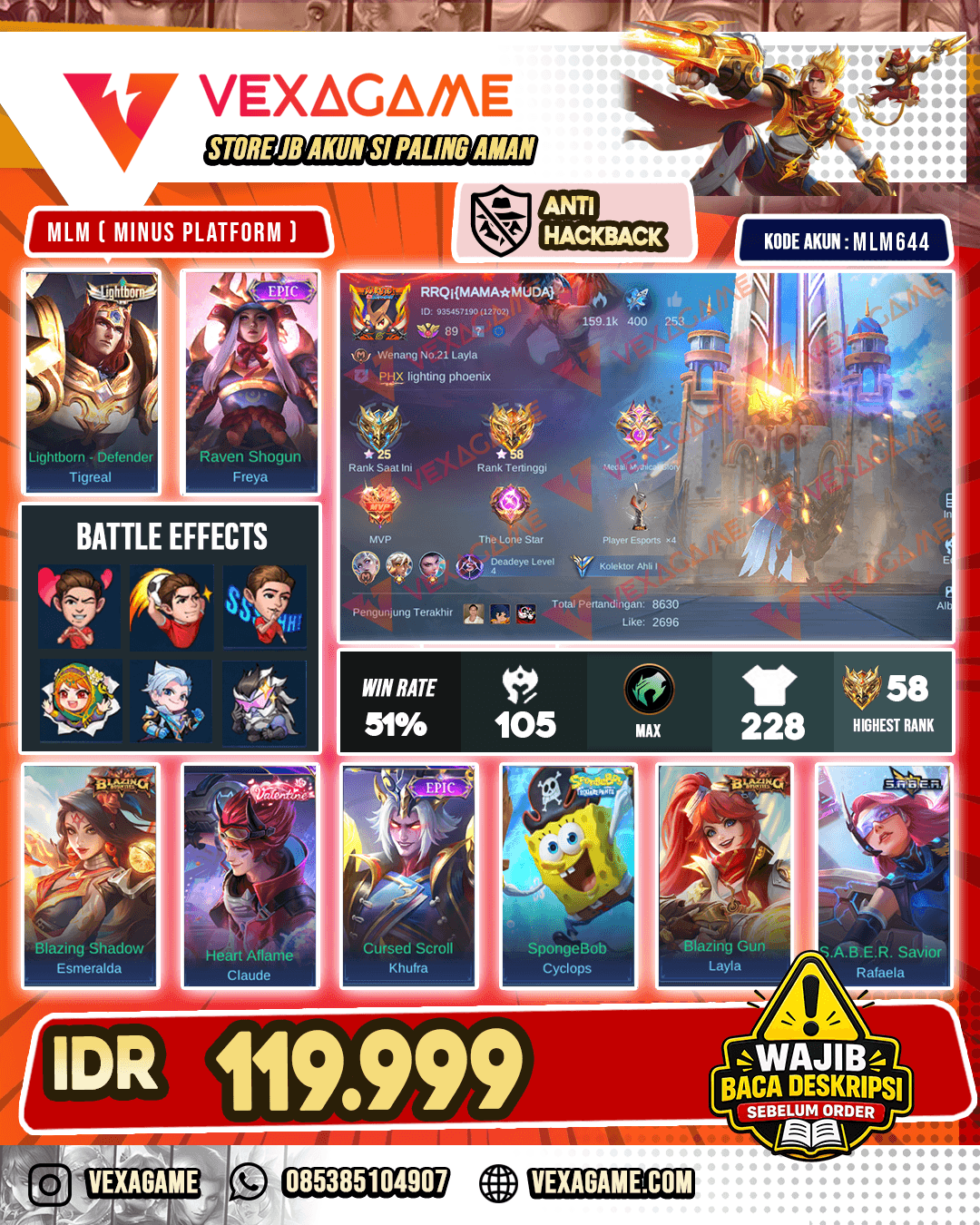 Tigreal Lightborn X Freya Epic