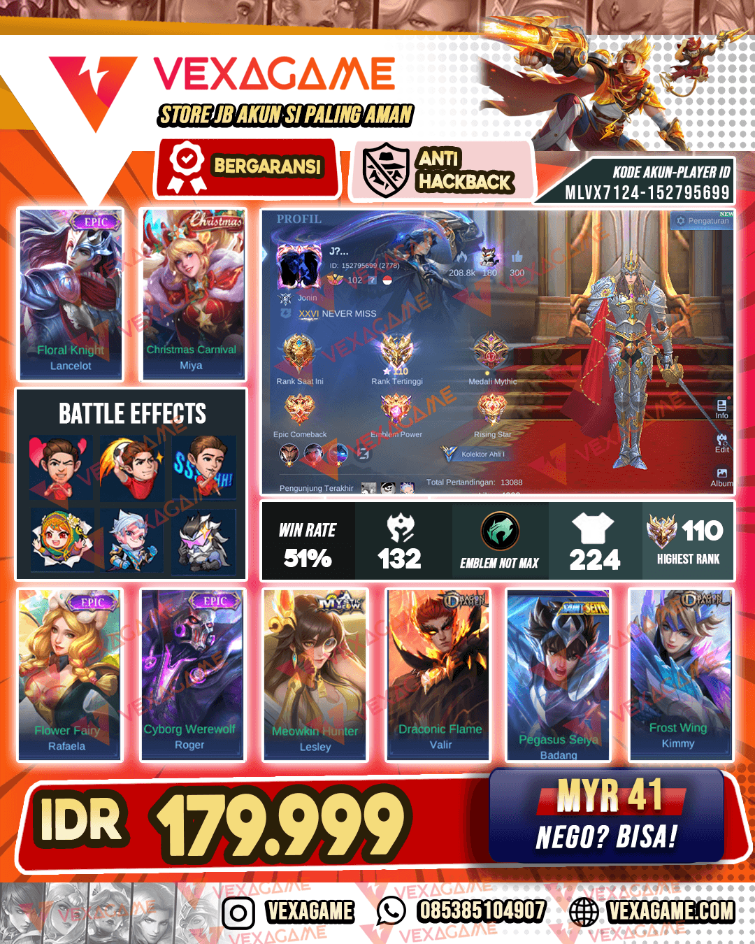 Lancelot Epic X Miya Christmas