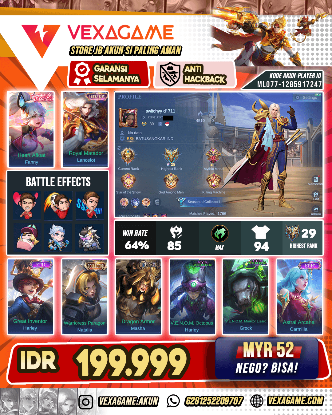 Lancelot Royal Matador Murah