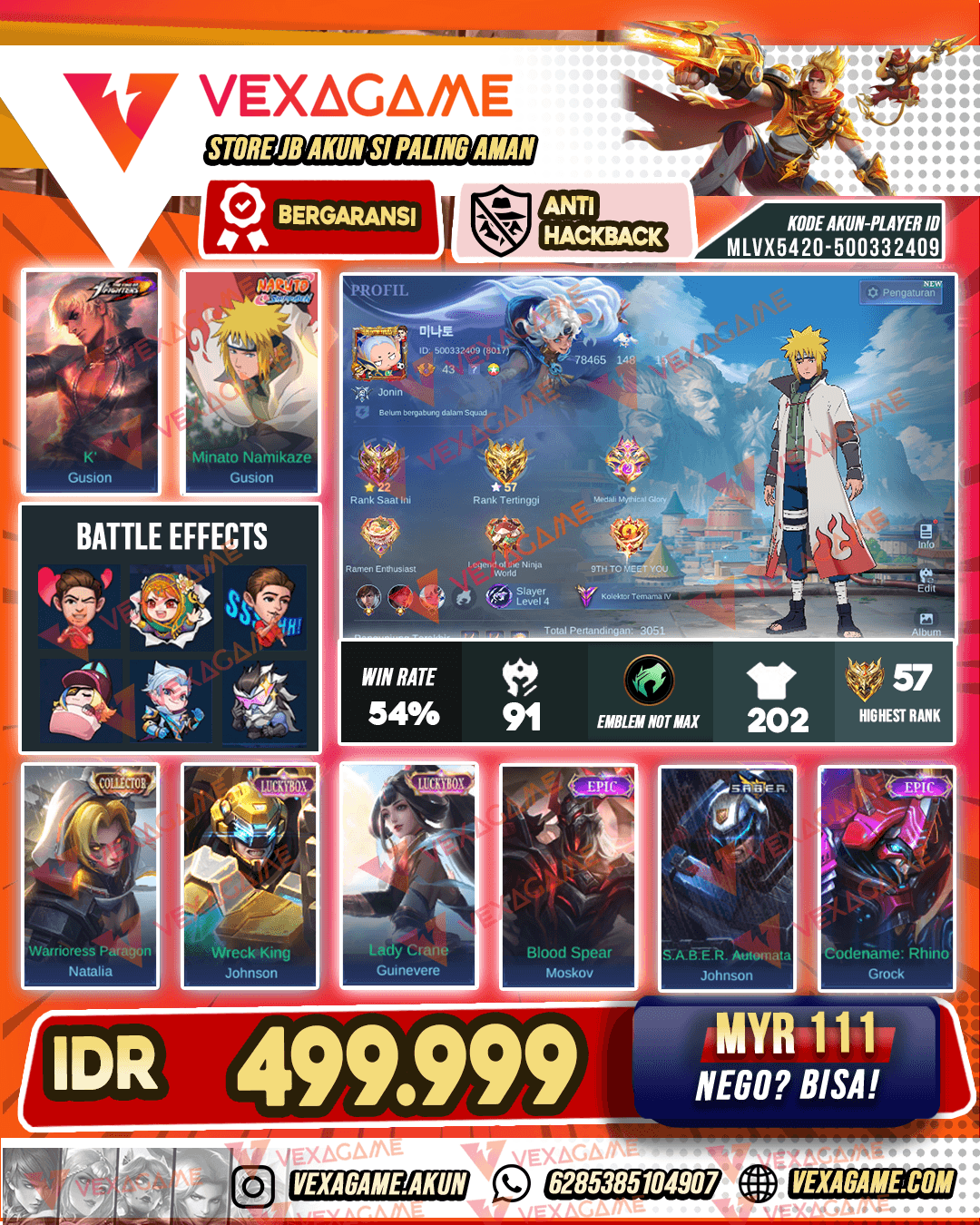 Gusion Minato X Gusion KOF | 2 Luckybox