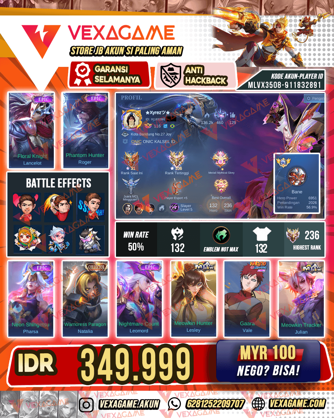 EX Global Bane | EX Immortal Hero + Emblem MAX