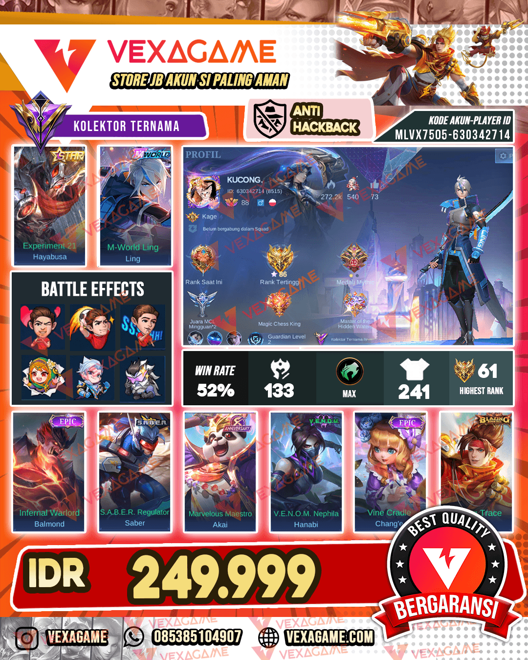 Ling M World X Hayabusa Annual Star | Emblem MAX & Hero MAX