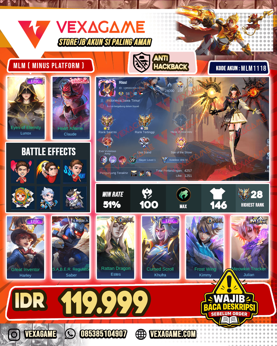 Lunox Epic X Claude Valentine