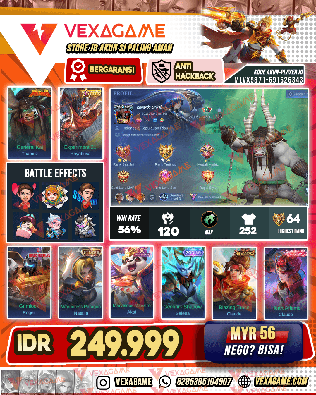 Thamuz Kungfu Panda X Hayabusa Annual Star | Emblem MAX