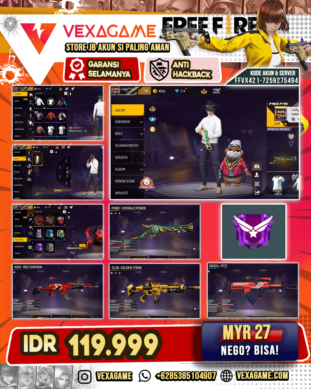 SCAR Golden Strike | SG Terompet | Spider Verse Backup | Katana