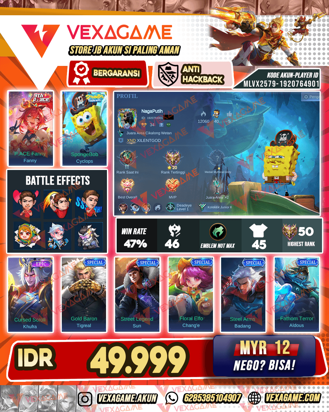 Akun murah harga pelajar
