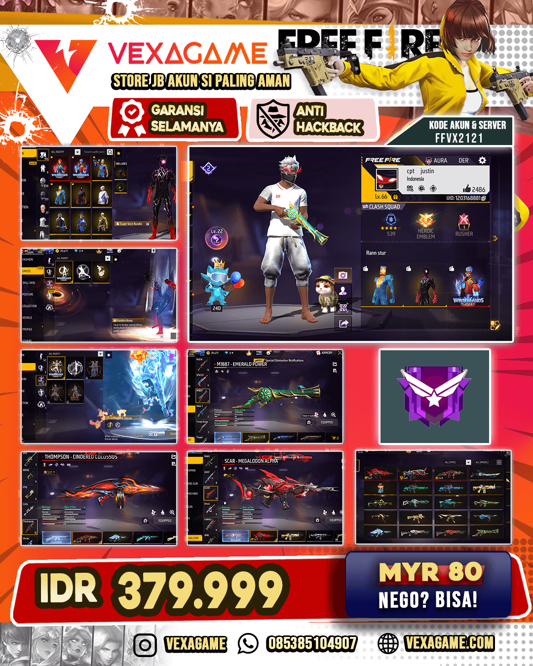 3 Evo 1 Max | Look Changer On | Animasi Loby ON | Bundle Void on | Vault OTW 450