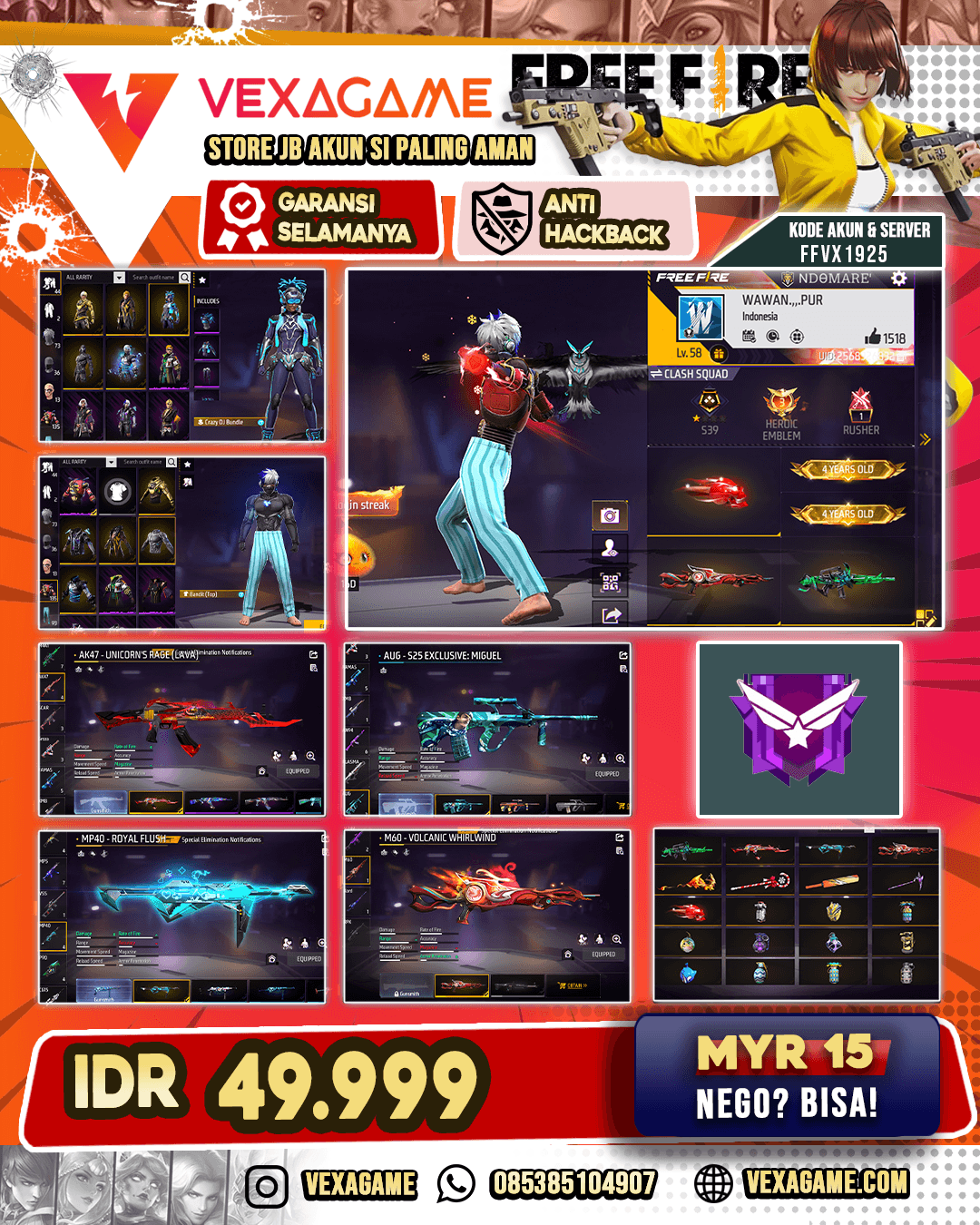 :AKUN DANA PELAJAR | Bundle Bandit | M4A1 Venom Netheworld | MP40 Royal Flush
