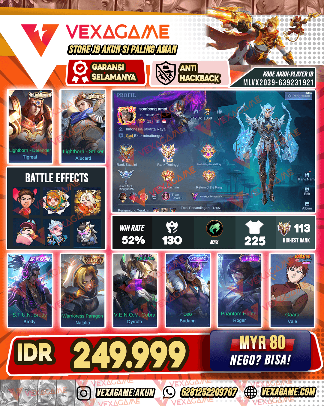 Badang Zodiac | Brody Stun | Ex Immortal (PENGGANTI HB)