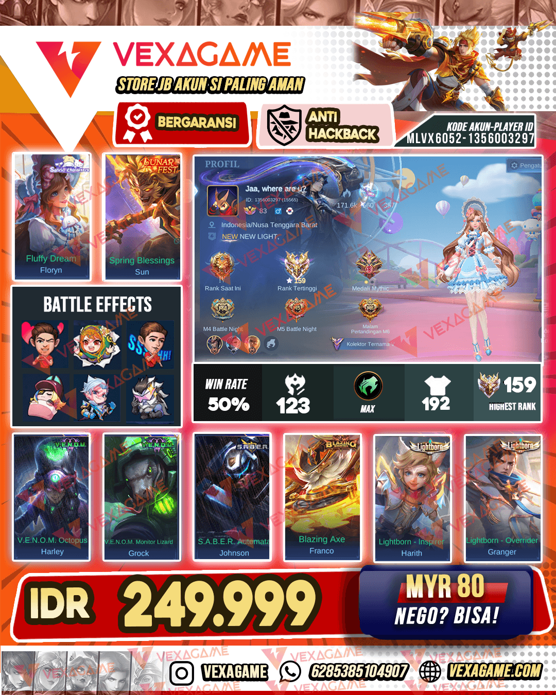 Floryn Sunrio | Sun Lunar Fest | Emblem MAX | Ex Immortal 150+