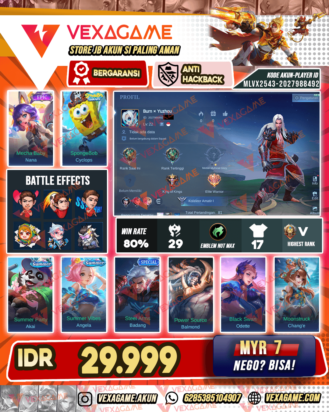Akun murah | WR All Season Cakep