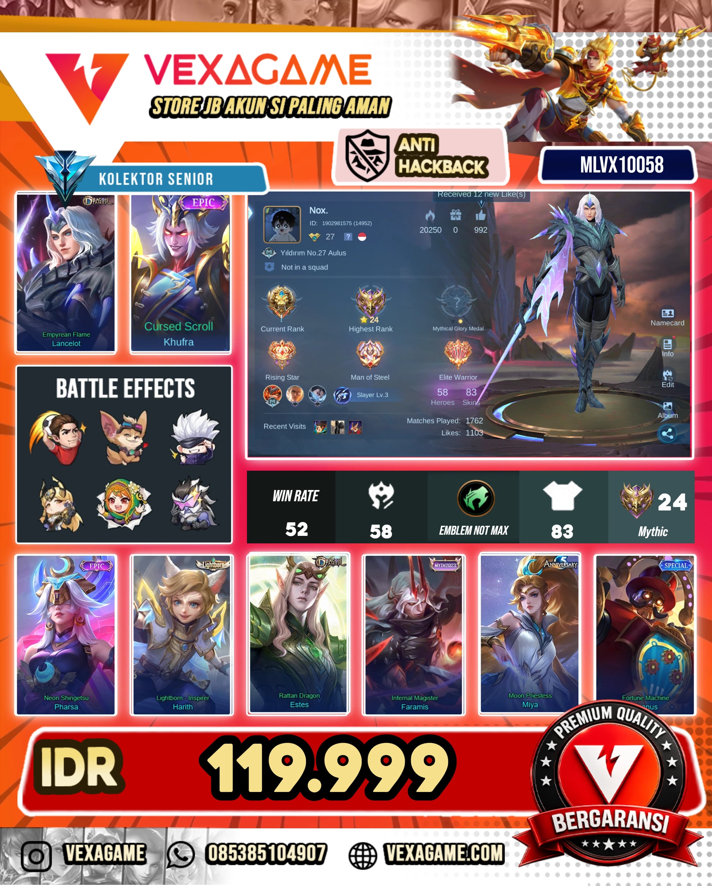 Lancelot Dragon Tamer | Khufra Epic