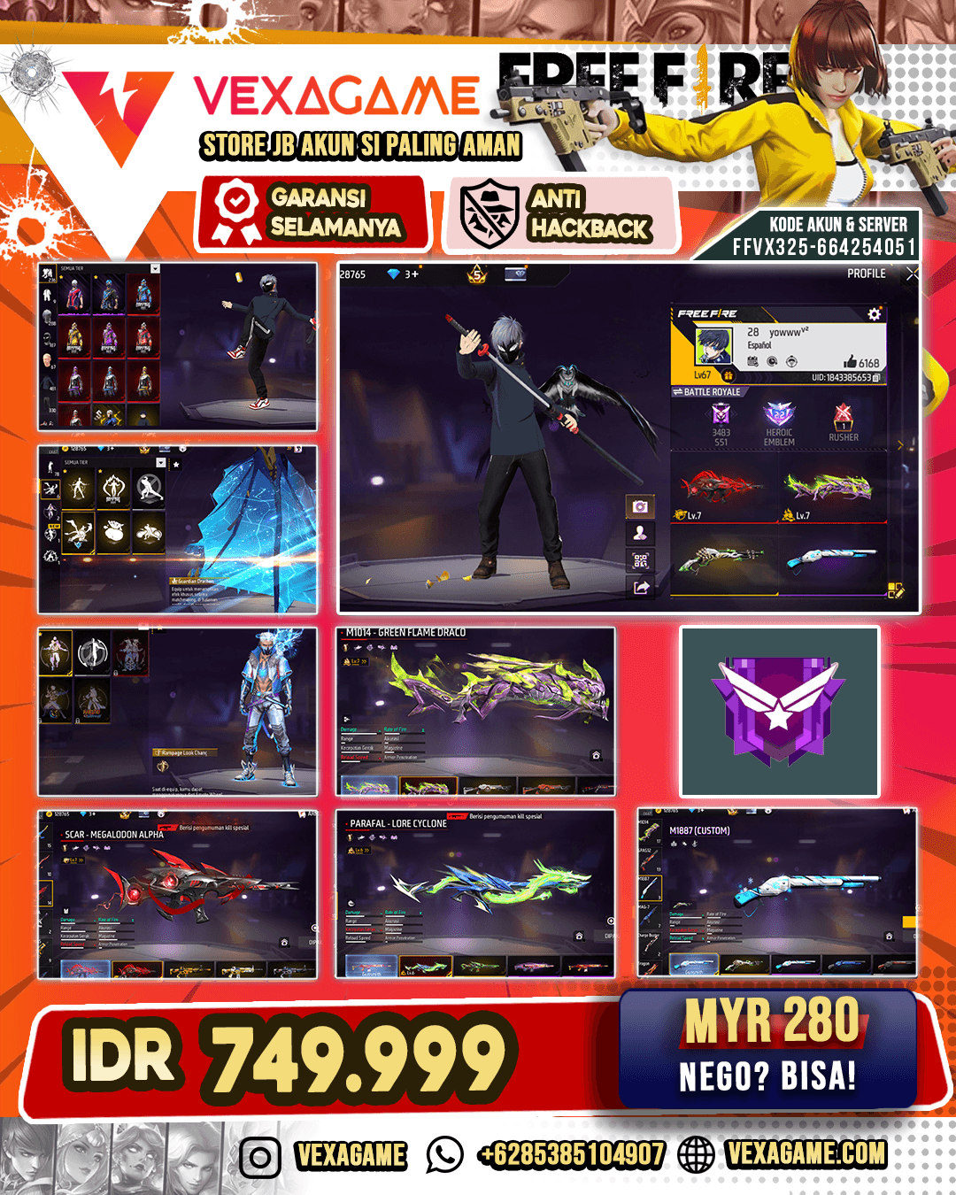 4 EVO MAX 2 OTW MAX 1 | Vault TW 500 | Animasi Lobby 5 | Look Changer ON | SG 3 Rasa