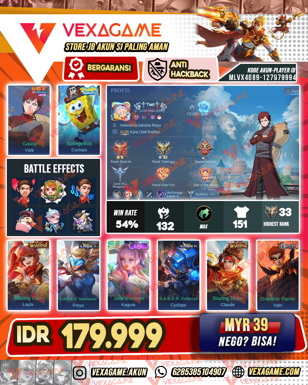 Vale Gaara X Cyclops Spongebob | Emblem MAX & Hero MAX