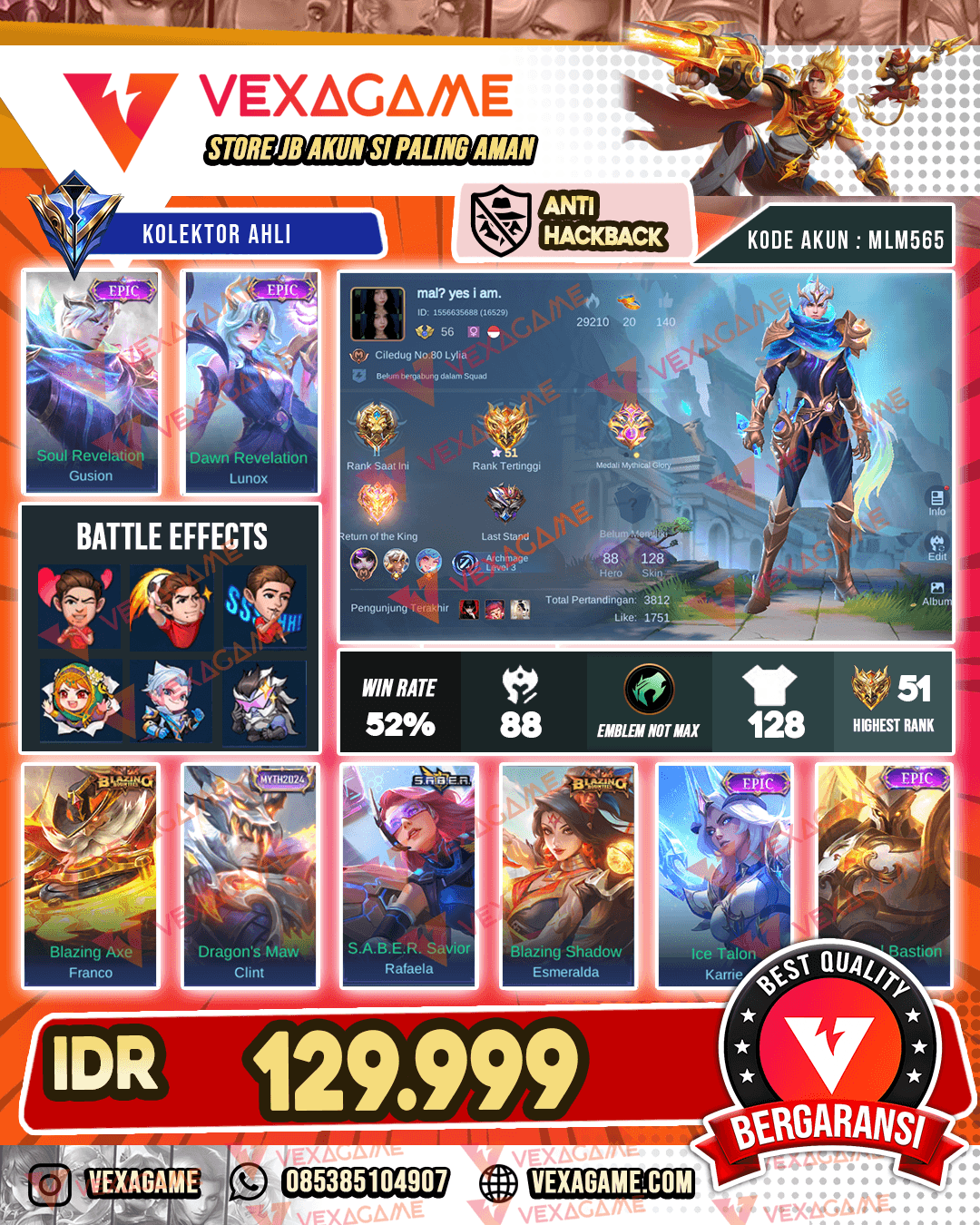 Gusion Epic | Lunox Epic