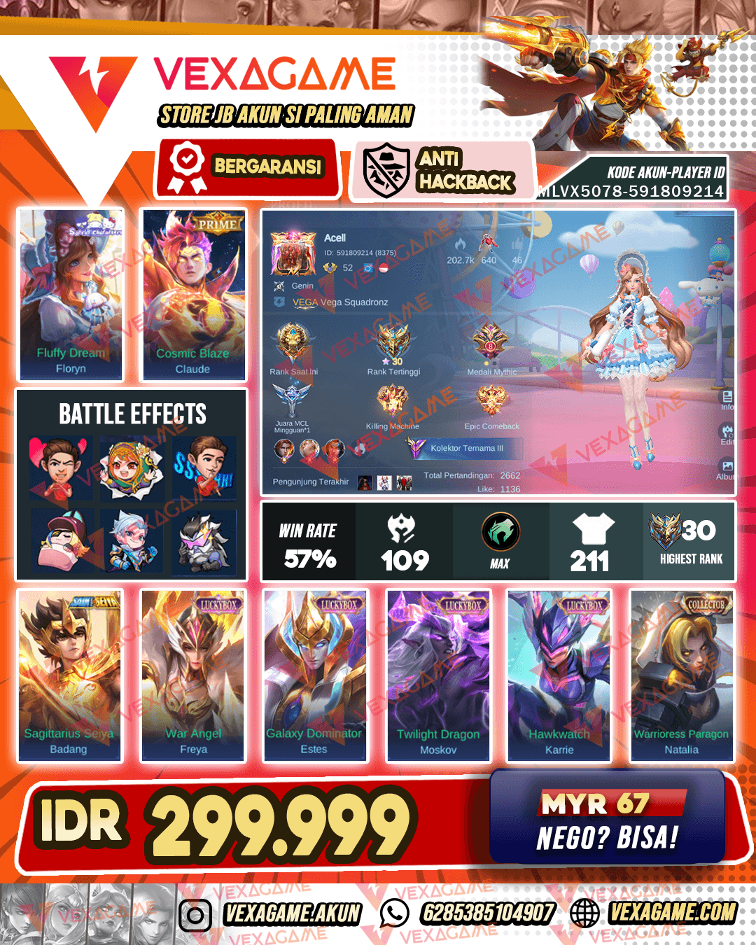 Floryn Sanrio X Badang Saint Seiya Gold | 4 Luckybox  | Emblem MAX