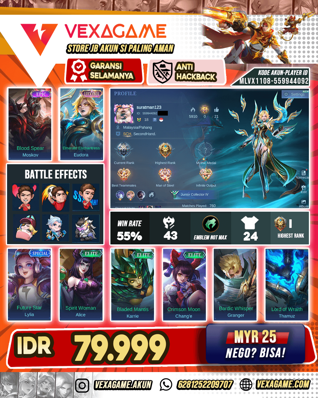 Eudora Luckybox Akun Paket Hemat
