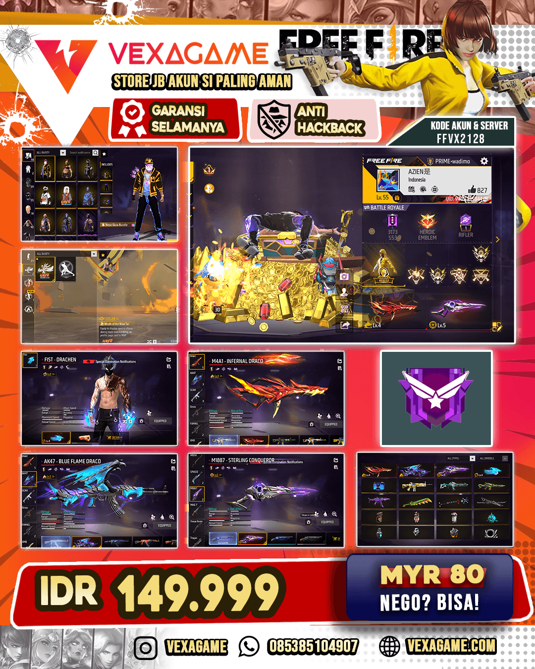 Neon Glow Bundle X Jiraiya | Celana Angel | 4 EVO 1 Otw MAX