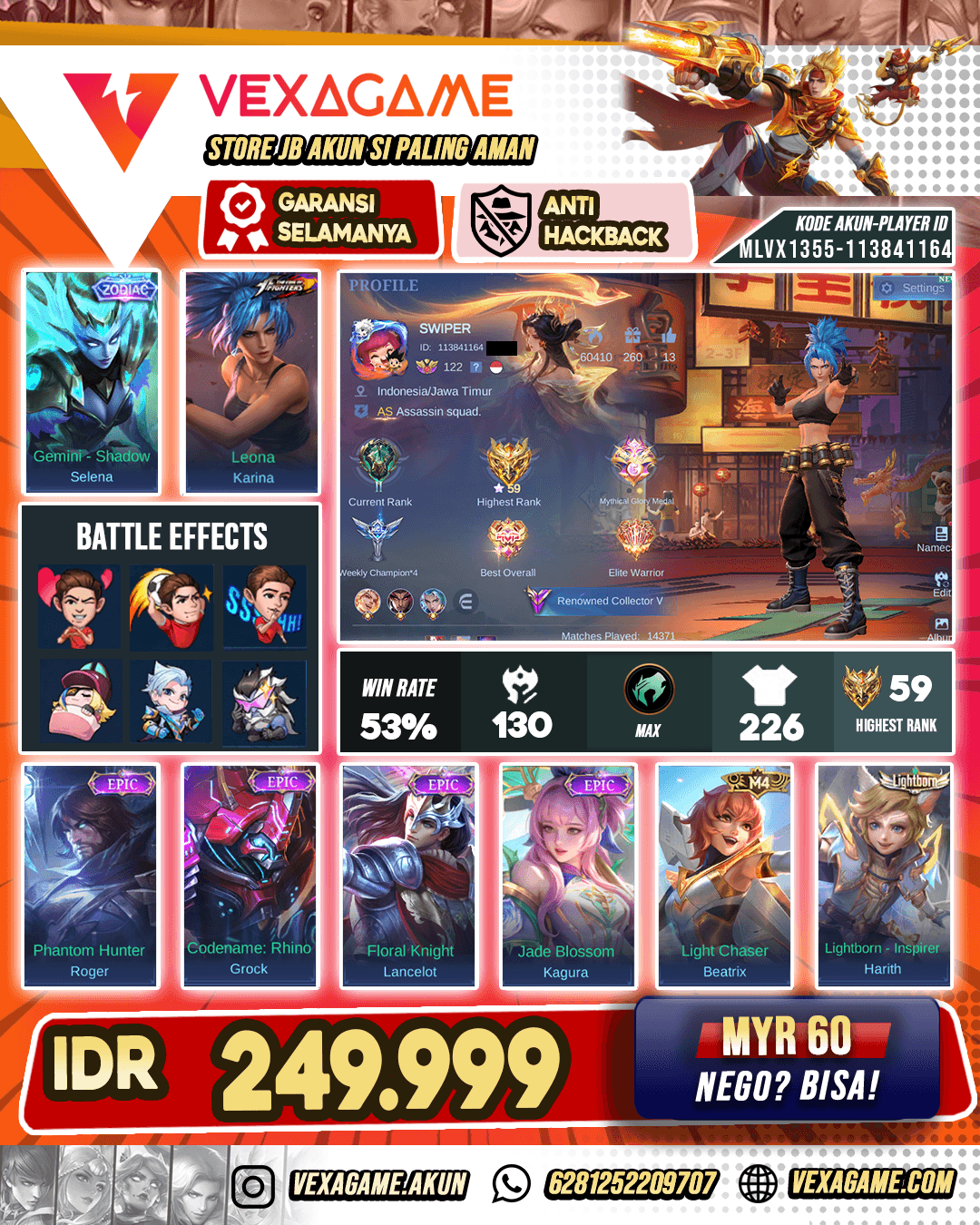 Karina KoF X Selena Zodiac