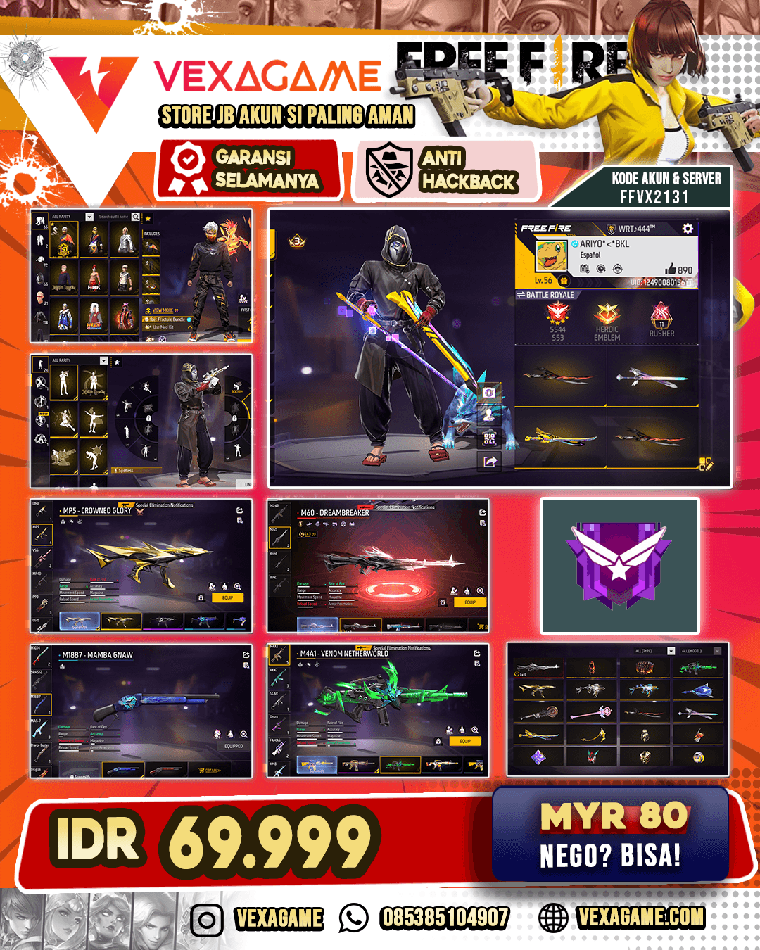 Ember Fracture Bundle | Bundle Yuji | M60 Evo Lv 3 |  M4A1 Venom Netherworld | SG Mamba