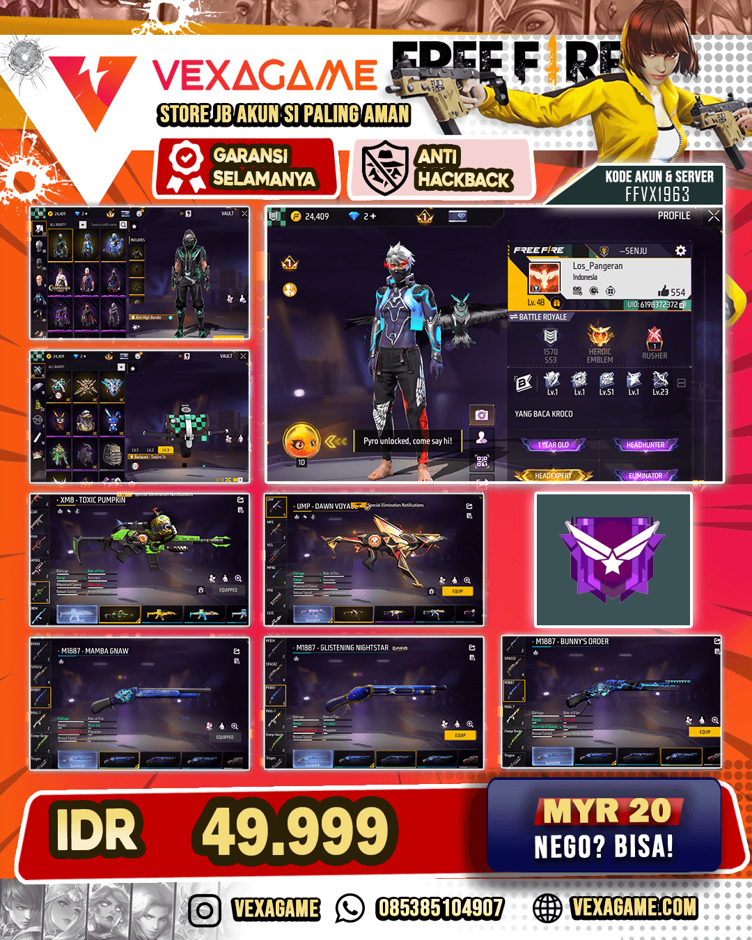 XM8 Poisong Pumkin | UMP Dawn Voyage | SG 3 Rasa |
