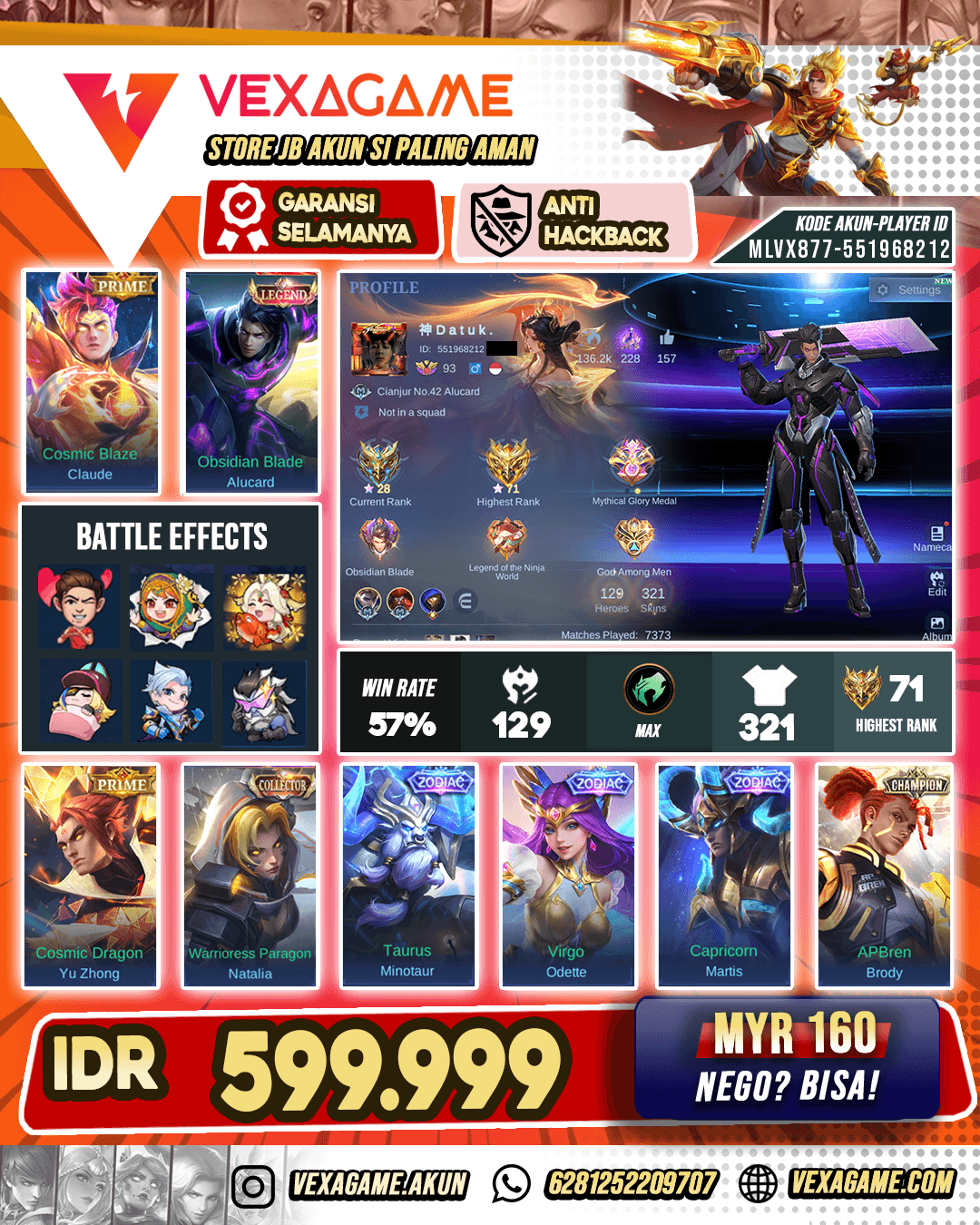 Alucard Legend | Kolektor Terhormat Murah