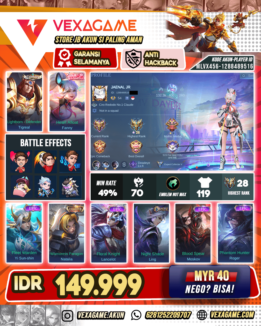 Fanny Valentine Murah