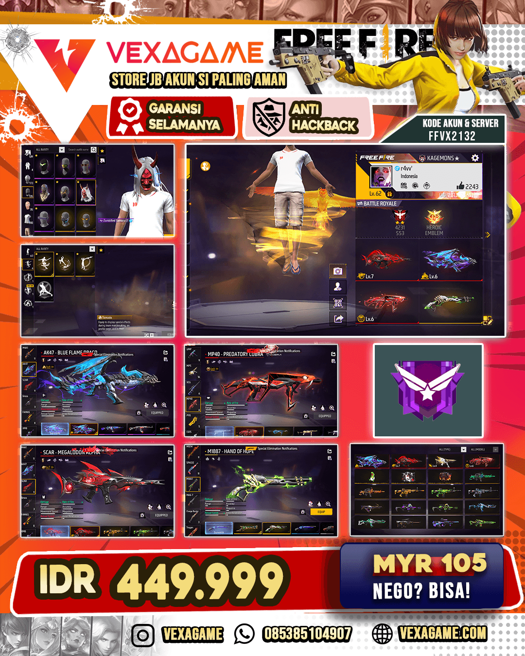 Dark Matter Bundle | Topeng BUDI | 4 EVO 1 MAX 2 OTW MAX | SG Terompet | SG Lumut