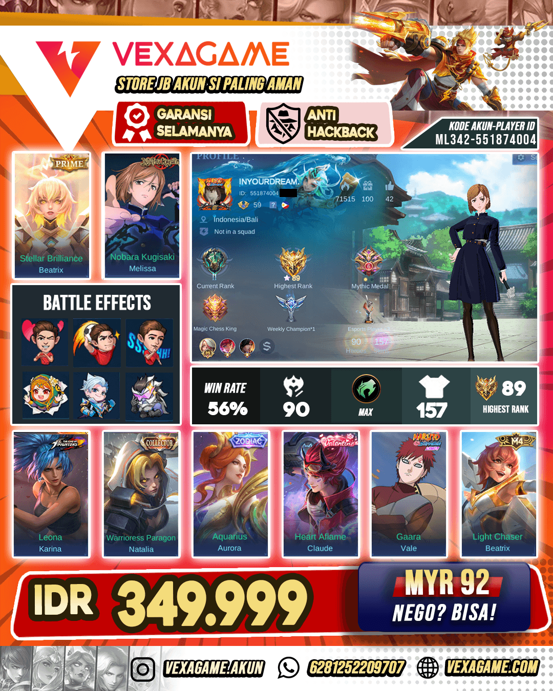 Melisa Jujutsu Kaisen Murah
