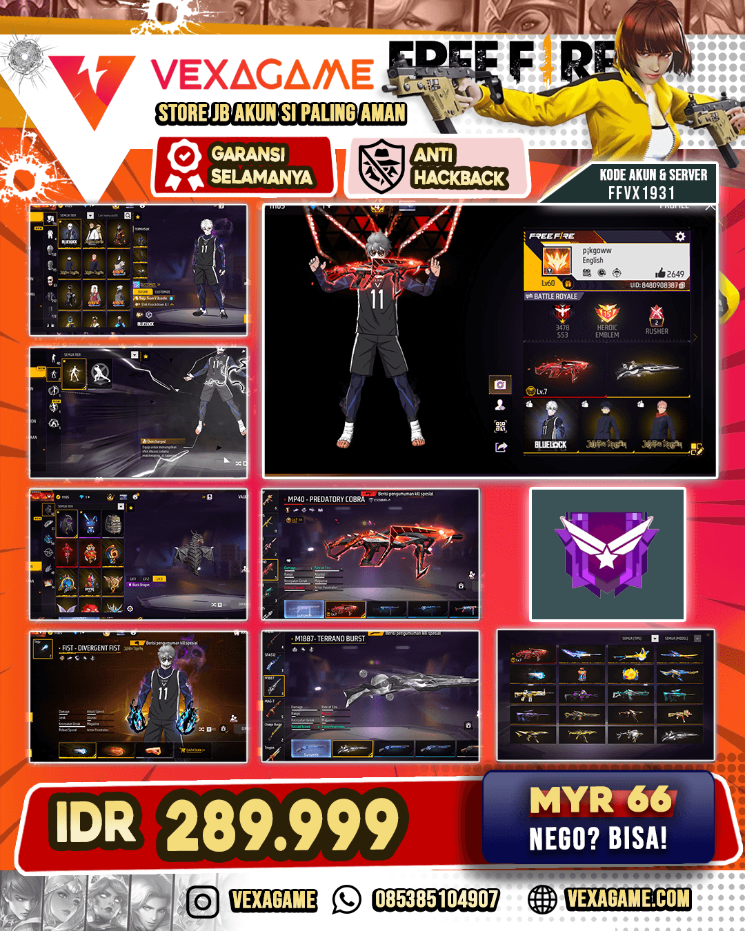 EVO MP40 MAX | SG ABU | BLUELOCK ON | JJK ON 2 | VJ V2 ON | TINJU ON 2 | VAULT 200+