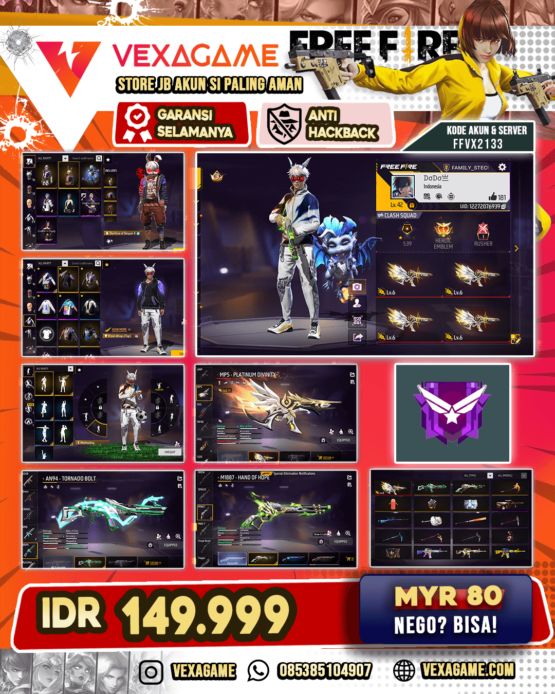 The Hare of Despair Bundle | Celana Angel Putih | MP5 Evo Otw MAX | SG Lumut
