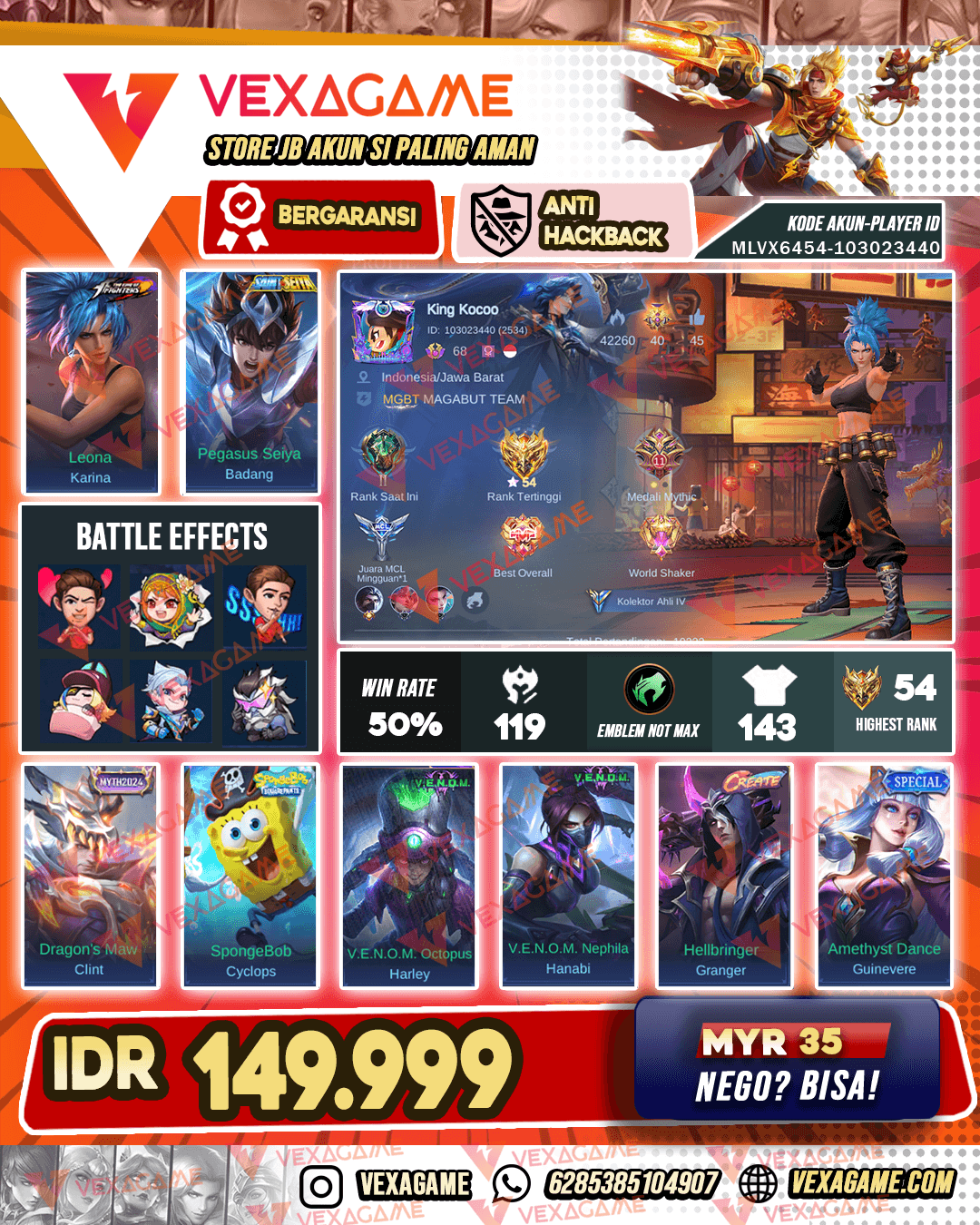 Karina KOF X Badang Saitn Seiya