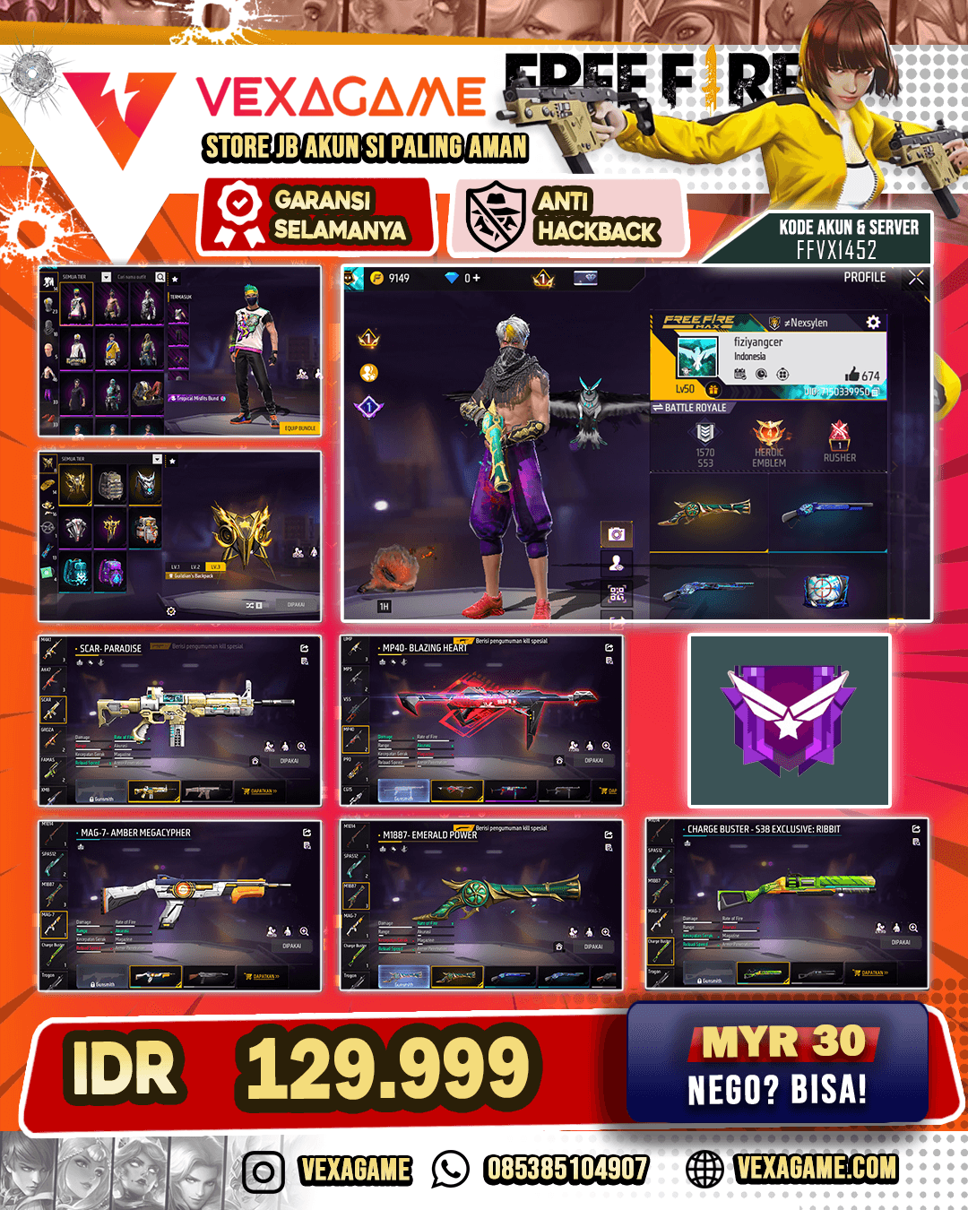 SCAR PARADISE | MP40 BLAZING HEART | SG TEROMPET | VAULT TW 50