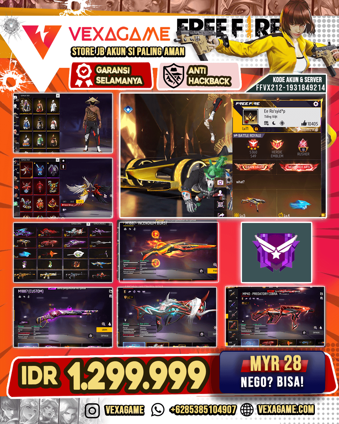 Akun SUltan | EVO 9 | SG Reaper | SG Meteor