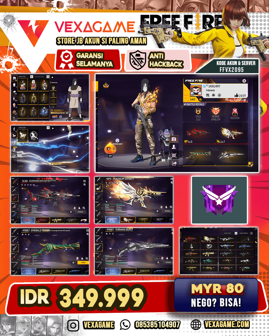 Bundle Jiraiya X Orochimaru | 2 EVO 1 MAX | SG Terompet X Terrano Burst