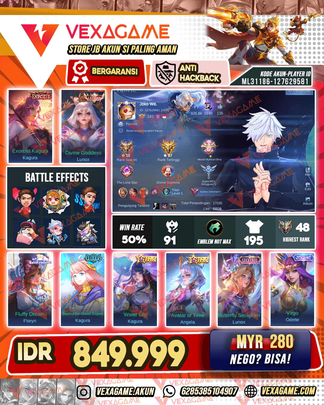 Lunox Legend | Xavier JJK | Kagura Exo