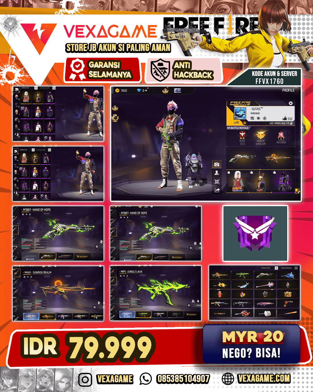 SG LUMUT | M4A1 SUNRISE REALM | MP5 JUNGLE LAVA | BUNDLE JIRAYA | THE HARE OF DESPAIR BUNDLE | SHADOW SOLDIER BUNDLE | TOP PRISM WINGS