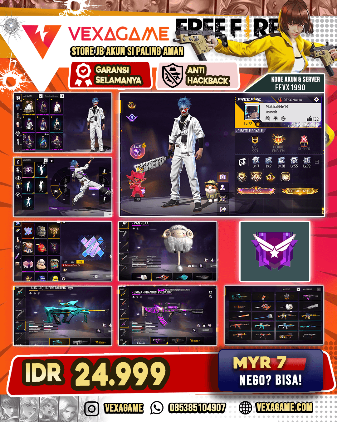 Akun Murah Harga Merakyat | Bundle Sukuna | AUG Firetaming