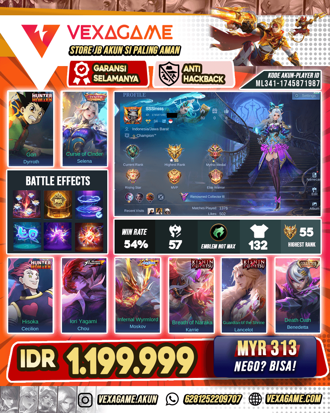 Selena Zenith | Akun Sultan Murah