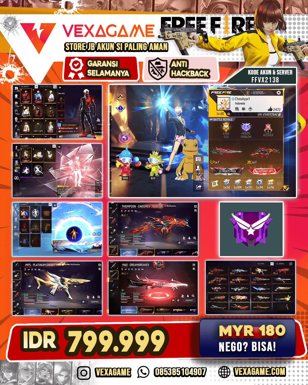 Evo 7 max 2 | Nightmare Bundle X Sweet Dream Bundle | Anim Look Changer ON | Anim Elim | Anim Merdkit |