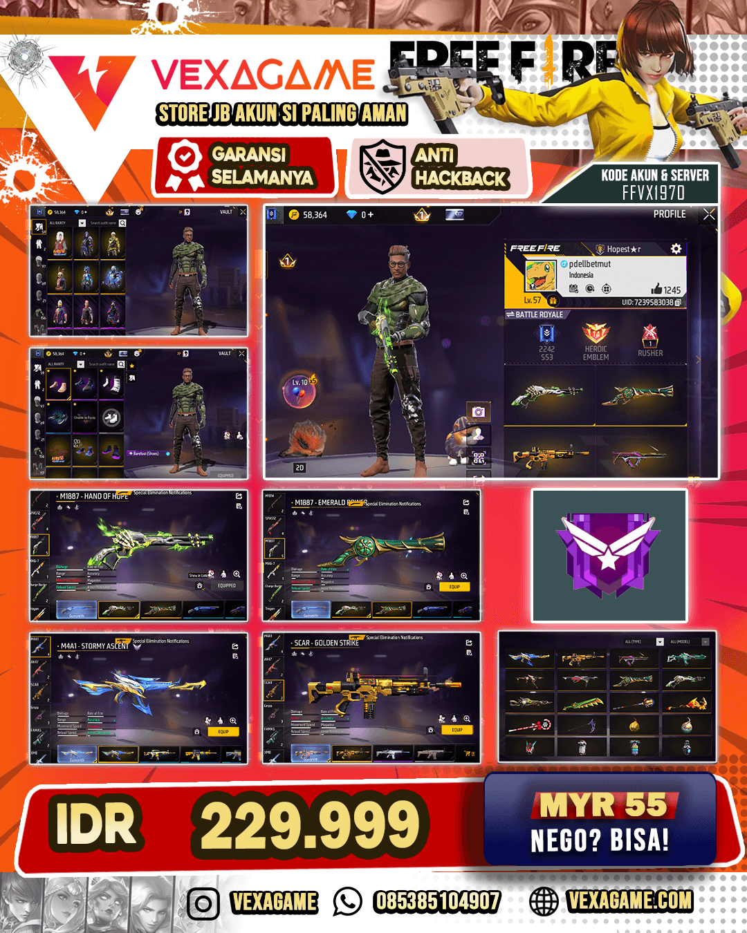 SG 5 Rasa | SG Terompet & Lumut | Bundle jiraya | Nyeker ON | Vault 150+