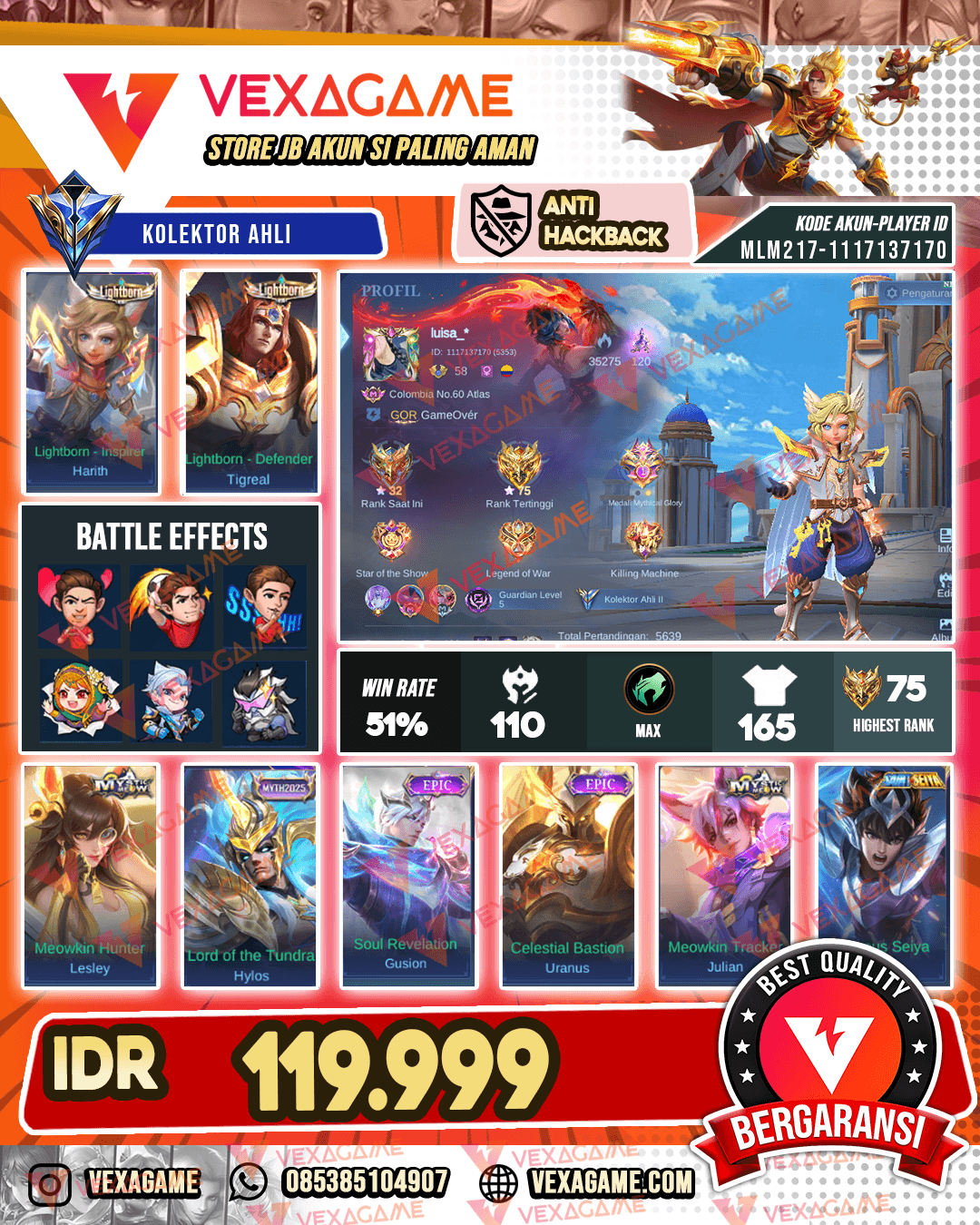 Harith Lightborn | Tigreal Lightborn | Emblem MAX