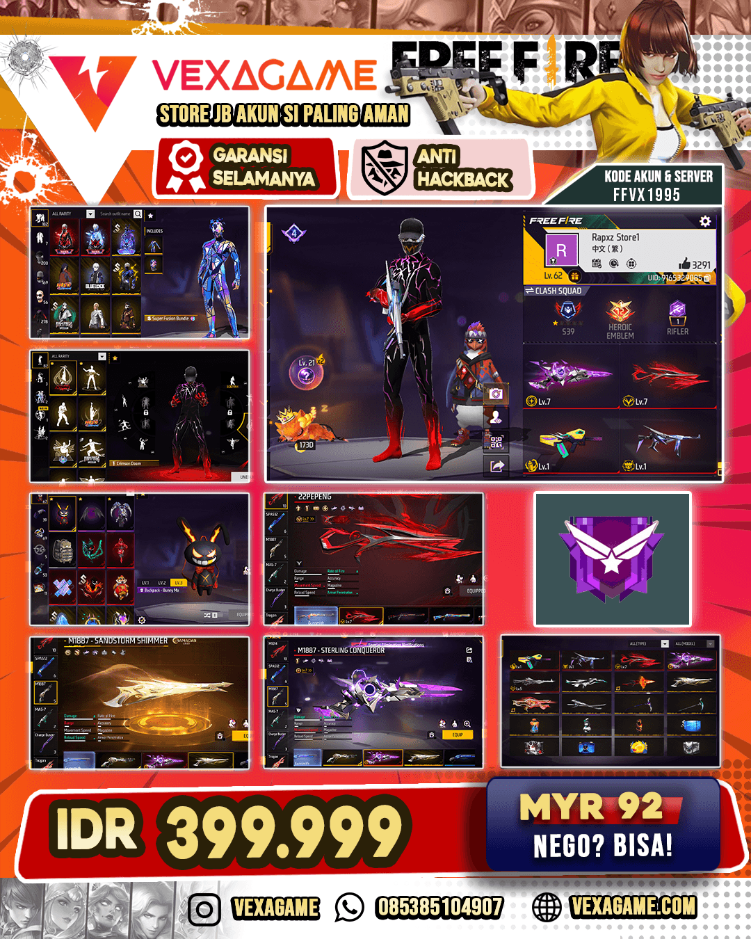5 Evo | 1 Max 4 Otw Gemul | SG 3 Rasa | Katana On | Bundle Void X Super Vision  X Naruto | Vault 250++