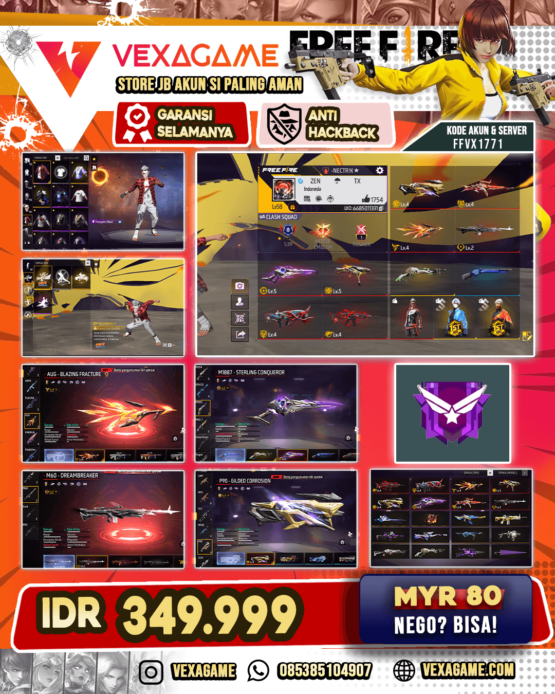 8 EVO | SG LUMUT X EVO | 3 NIMASI KEDATANGAN | BANDIT GOLDEN | TAS BUNNY | VAULT OTW 250