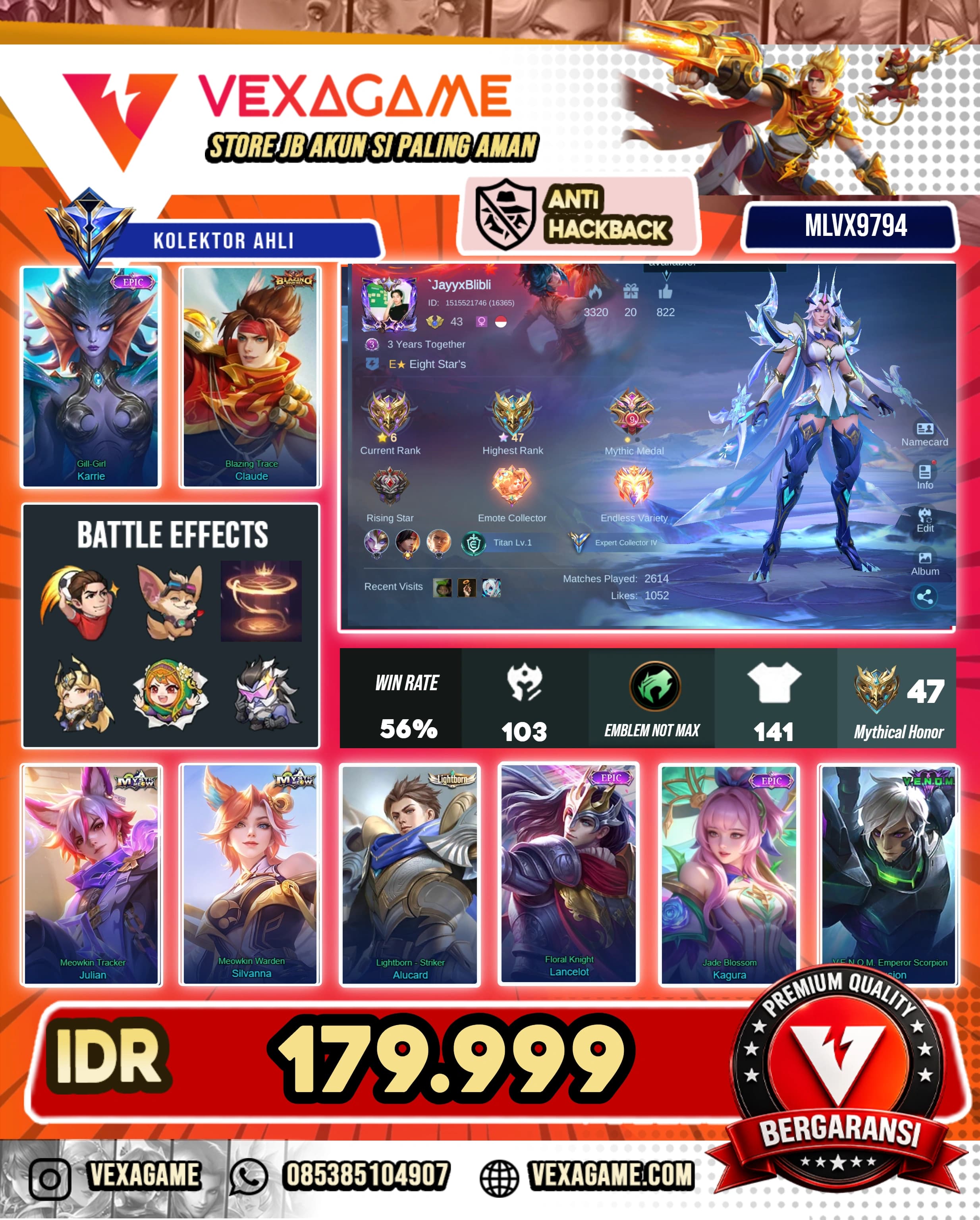 Karrie Epic | Claude Blazing | Tas Tas Merah ON