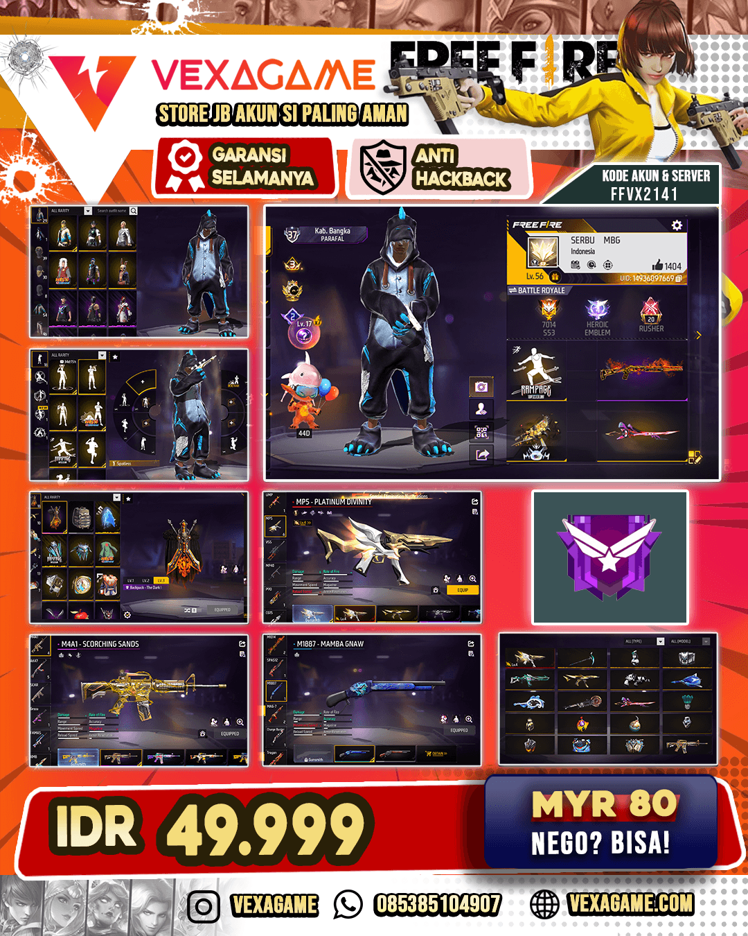 MP 5 PLATINUM DIVINITY LV 4 | VAULT 50++  | SG MAMBA