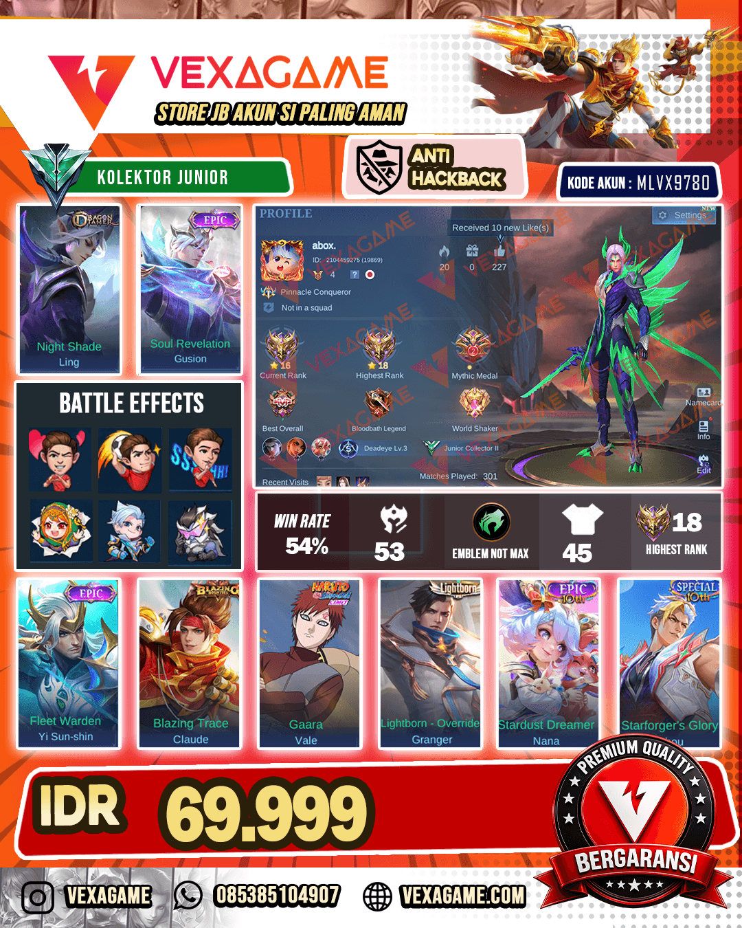 Ling Dragon Tamer | Gusion Epic